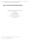 Essay NR506NP Week 3 Paper,Quality Healthcare: Measuring Nurse Practitioner Performance (SOLVED)  Running head: QUALITY HEALTHCARE MEASURING NURSE P 1 Quality Healthcare: Measuring Nurse Practitioner Performance Chamberlain College of Nursing NR506NP: Hea