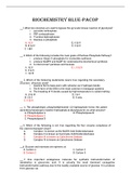 BIO1200 BIOCHEMISTRY BLUE-PACOP Question Bank / 2022 / with verified answers