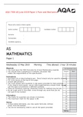 AQA A-LEVEL ECONOMICS 7136/1 MARK SCHEME VERSION 1