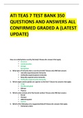 ATI TEAS 7 TEST BANK 350 QUESTIONS AND ANSWERS ALL CONFIRMED GRADED A (LATEST UPDATE)