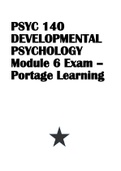 PSYC 140-DEVELOPMENTAL PSYCHOLOGY Module 6 Exam.