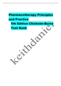 Pharmacotherapy Principles and Practice  5th Edition Chisholm-Burns Test Bank 