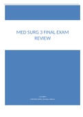 MedSurg 3 - Final Exam Review.