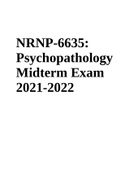 NRNP6635-Psychopathology Midterm Exam 2021-2022.