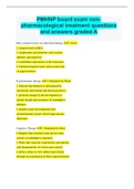 PMHNP board exam non-pharmacological treatment questions and answers graded A