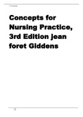 Concepts for Nursing Practice, 3rd Edition jean foret Giddens test bank