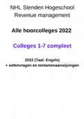 Revenue Management Stenden - Alle hoorcolleges 2022 - Optimale tentamen voorbereiding 