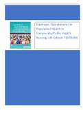 Stanhope: Foundations for Population Health in Community/Public Health Nursing, 5th Edition TESTBANK