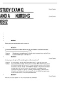  CHAMBELAIN UNIVERSITY  Exam (elaborations) NURS 6512 STUDY GUIDE NURSING EXAM