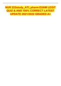 NUR 222study_ATI_pharm EXAM LEGIT QUIZ & ANS 100% CORRECT LATEST UPDATE 2021/2022 GRADED A+