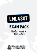 LML4807 - EXAM PACK (Questions and Answers for 2017-2022) (Download file)