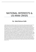 National Interests and US-Iran Crisis