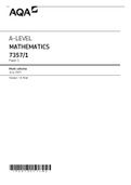 A-LEVEL MATHEMATICS 7357/1 Paper 1 Mark scheme June 2019.