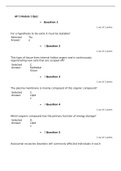 NURS 278 AP 1 Module quizzes ANATOMY AND PHSYIOLOGY - Rasmussen College