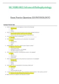 Exam Practice Questions (GI PHYSIOLOGY) - NURS 8022 / NURS8022 (Latest 2022/2023) : Advanced Pathophysiology - University Of Cincinnati