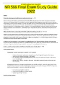 NR 566 Final Exam Study Guide 2022