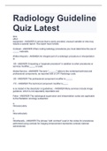 Radiology Guideline Quiz Latest