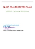 NURS 6640 MIDTERM EXAM | WALDEN UNIVERSITY | 2022- 2023