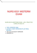 NURS 6531 MIDTERM EXAM | Walden University | 2022-2023