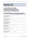 ACG - Module 18: Activity-Based Costing, Customer Profitability, and Activity-Based Management. Questions and Answers. Rationales Provided.