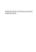 NURS 6501 Week 11 Final Exam Latest 2021, Walden University.