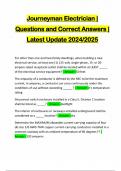 Journeyman Electrician | Questions and Correct Answers | Latest Update 2024/2025