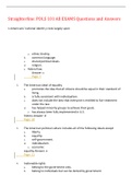 Straighterline: POLS 101 All EXAMS Questions and Answers,100% CORRECT