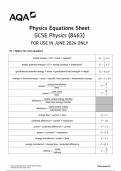 AQA GCSE PHYSICS PAPER 1H INSERT 2024 (8463/1H)