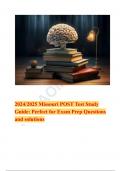 2024/2025 Missouri POST Test Study Guide: Perfect for Exam Prep Questions and solutions 