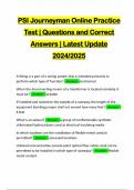 PSI Journeyman Online Practice Test | Questions and Correct Answers | Latest Update 2024/2025