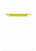 WGU C165 Integrated Physical Sciences - PA   Questions and Answers 2023-2025  