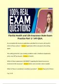 Florida Health and Life Insurance State Exam Practice Part 1/ 149 Q&A.