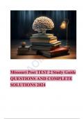 Missouri Post TEST 2 Study Guide QUESTIONS AND COMPLETE SOLUTIONS 2024