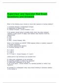 Supervisor and Operator Rad Exam Questions and Answers