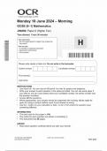 OCR GCSE MATHEMATICS PAPER 6 2024 (J560/06:Higher Tier)