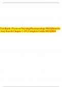 Test Bank - Focus on Nursing Pharmacology 9th Edition by Amy Karch Chapter 1-59 | Complete Guide 2023|2024 Update |A grade.