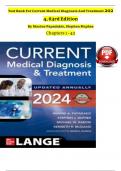 TEST BANK For Current Medical Diagnosis And Treatment 2024|25, 63rd Edition By Maxine Papadakis, Stephen Mcphee, Verified Chapters 1 - 42, Complete Newest version | guaranteed pass