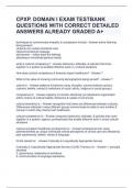 CPXP. DOMAIN I EXAM TESTBANK QUESTIONS WITH CORRECT DETAILED ANSWERS ALREADY GRADED A+ 