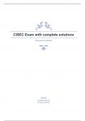 CISEC Exam with complete solutions.