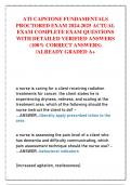 ATI CAPSTONE FUNDAMENTALS  PROCTORED EXAM 2024-2025 ACTUAL  EXAM COMPLETE EXAM QUESTIONS  WITH DETAILED VERIFIED ANSWERS  (100% CORRECT ANSWERS)  /ALREADY GRADED A+ 