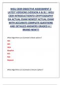 WGU C839 OBJECTIVE ASSESSMENT 2  LATEST VERSIONS (VERSION A & B) | WGU  C839 INTRODUCTIONTO CRYPTOGRAPHY  OA ACTUAL EXAM NEWEST ACTUAL EXAM  WITH ACCURATE COMPLETE QUESTIONS  AND DETAILED ANSWERS GRADED A |  BRAND NEW!!! 