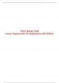 Test Bank For Linear Algebra and Its Applications 6th Edition All Chapters - 9780136880929