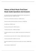 History of Rock Music Final Exam Study Guide Questions And Answers