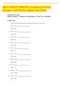 RATED 100% CORRECT Ogden & Fluharty: Calculation of Drug Dosages: A Work Text, 11th Edition