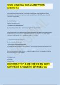 WGU D220 OA EXAM ANSWERS  graded A+