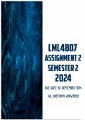 LML4807 Assignment 2 Semester 2 2024 | Due 30 September 2024