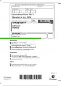 Pearson Edexcel Level 3 GCE Geography Advanced PAPER 1 QP MAY 2024