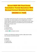 Drexel NUR 550 Final Exam;  Cumulative Tested Questions With  Revised Correct Detailed Answers  GRADED A+ PASS