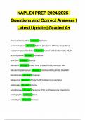 NAPLEX PREP 2024/2025 | Questions and Correct Answers | Latest Update | Graded A+