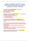 ARDMS- ABDOMEN COMPLETE STUDY  GUIDE WITH QUESTIONS AND CORRECT  ANSWERS ALREADY VERIFIED